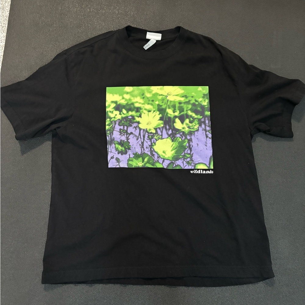 H&M Black Graphic Relaxed Fit T-Shirt